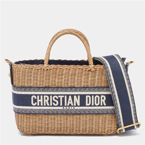 oblique dior tote|Dior wicker basket bag.